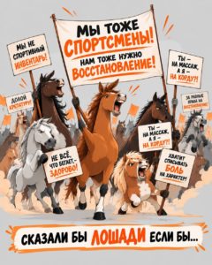 Спортивная лошадь – такой же спортсмен. Но почему-то о её во